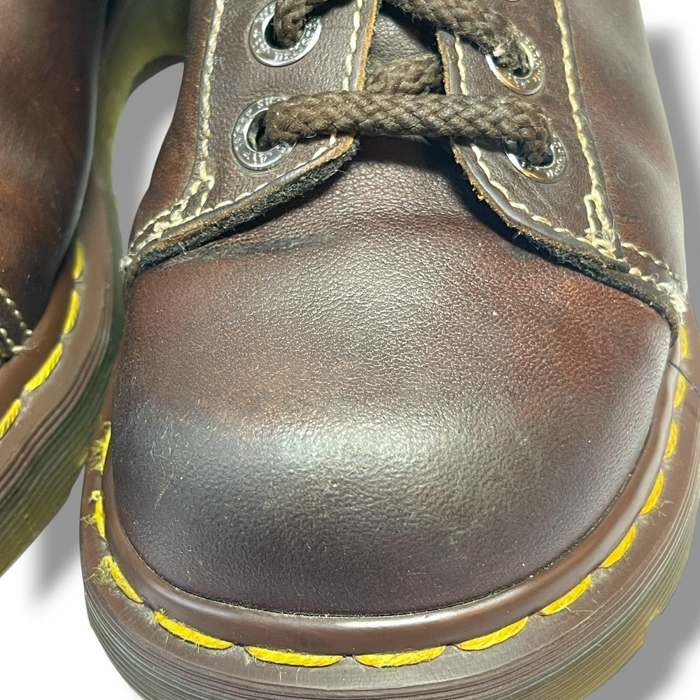 Vintage Dr Martens Booties Womens Size Tag 5 (US-7?), Brown Made in England 8542 - Picture 10 of 15